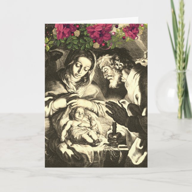 St. Andrew Christmas Novena Prayer Holiday Card (Front)