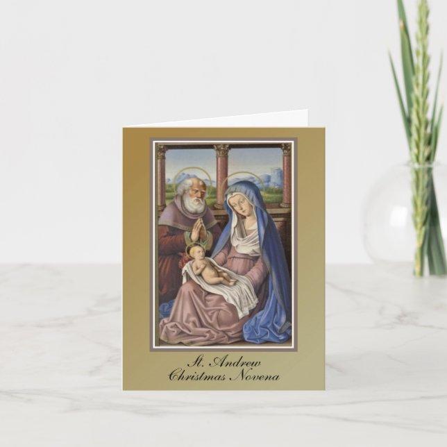 St. Andrew Christmas Novena Prayer Holiday Card (Front)