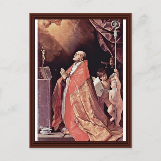 St. Andrew Corsini In Prayer By Reni Guido Postcard (Front)