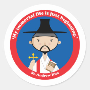 St. Andrew Kim Classic Round Sticker