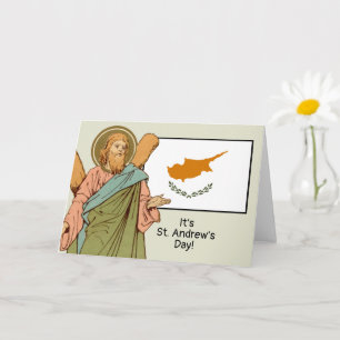 St. Andrew (RLS 01) with Flag of Cyprus Feast Day Card