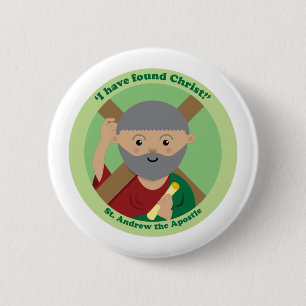 St. Andrew the Apostle 6 Cm Round Badge