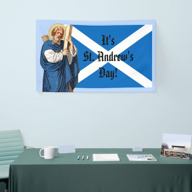 St. Andrew the Apostle and the Flag of Scotland Banner (Tradeshow)