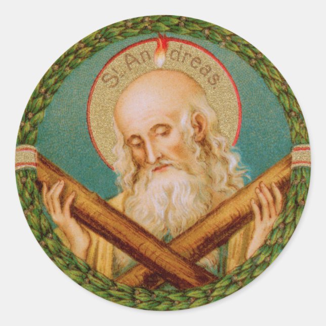 St. Andrew the Apostle (JMAS 02) Classic Round Sticker (Front)