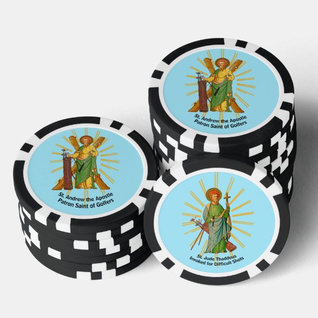 St. Andrew the Apostle / St. Jude Thaddeus Golf Poker Chips (Stack)