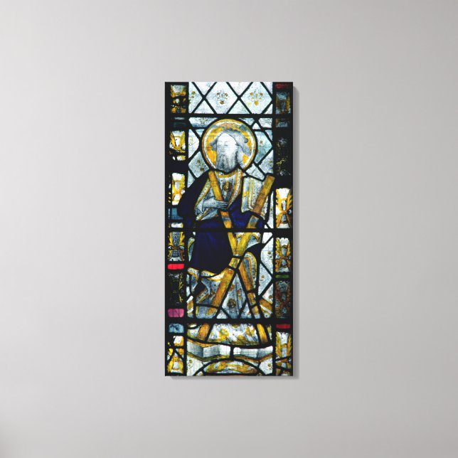 St. Andrew with Saltire Cross, British Canvas Print (Front)