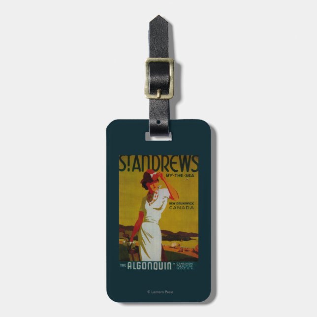 St. Andrews Algonquin Vintage PosterEurope Luggage Tag (Front Vertical)
