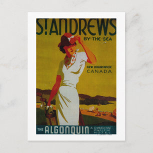 St. Andrews Algonquin Vintage PosterEurope Postcard