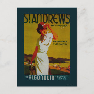 St. Andrews Algonquin Vintage PosterEurope Postcard