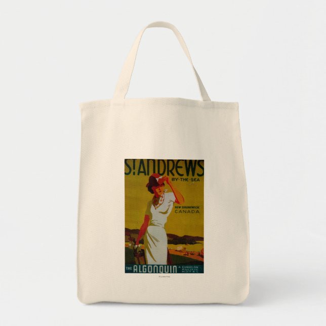 St. Andrews Algonquin Vintage PosterEurope Tote Bag (Front)
