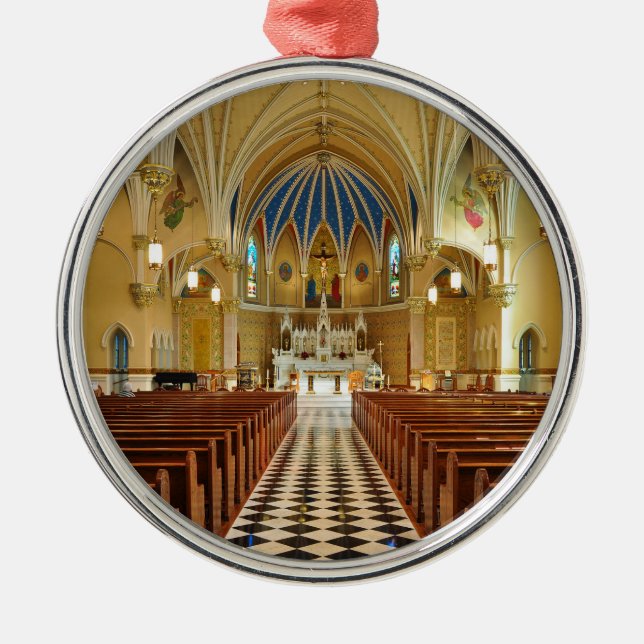 St Andrew's Catholic Church Roanoke Virginia Metal Tree Decoration (Front)