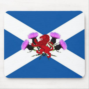 St Andrews cross, lion rampant thistle Mouse Mat