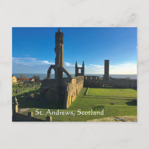 St. Andrews, Scotland, Cathedral Ruins in Sun Postcard