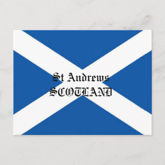 St Andrews Scotland flag postcard