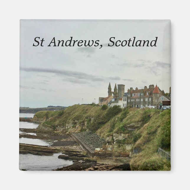 St Andrews Scotland Town Skyline View from Castle Magnet (Front)