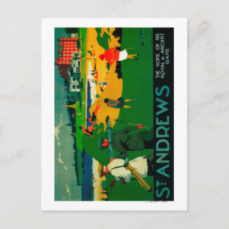 St. Andrews Vintage PosterEurope Postcard