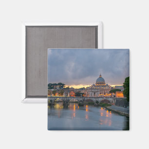St. Angelo Bridge, St. Peter's Basilica, Rome Magnet