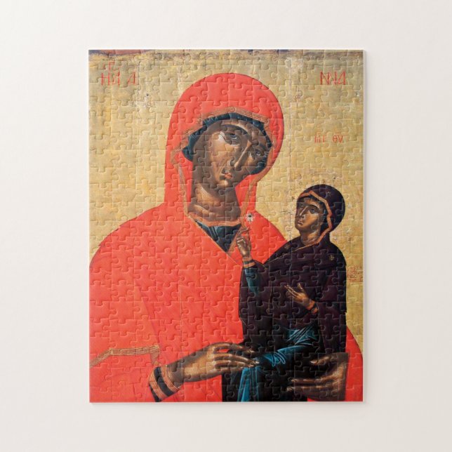 St. Anna and the Theotokos Byzantine Icon Jigsaw Puzzle (Vertical)