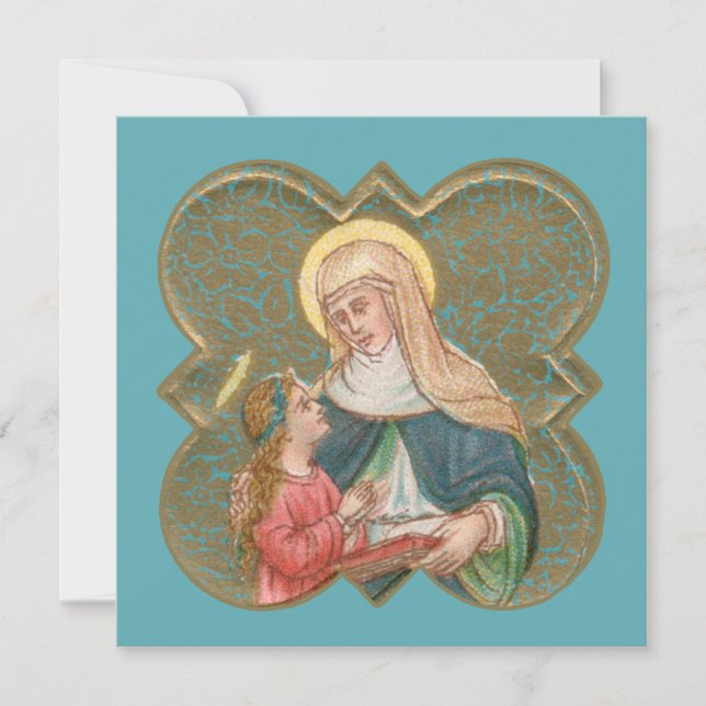 St. Anne and the BVM in a Barbed Quatrefoil (BK67) (Front)
