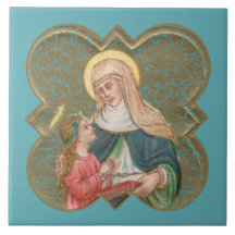 St. Anne and the BVM in a Barbed Quatrefoil (BK67)