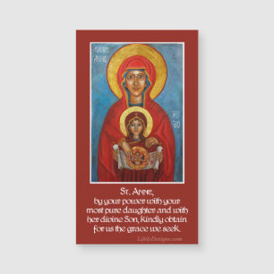 St. Anne, Mary & Jesus Prayer Magnets (25 pack)