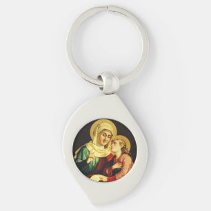 St. Anne Teaching the Virgin Mary Sacred Art Key Ring