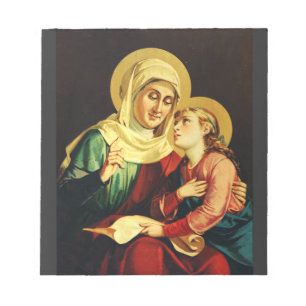 St. Anne Teaching the Virgin Mary Sacred Art Notepad