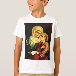 St. Anne Teaching the Virgin Mary Sacred Art T-Shirt