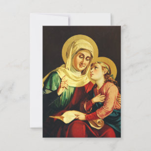 St. Anne Teaching the Virgin Mary Sacred Art Thank You Card