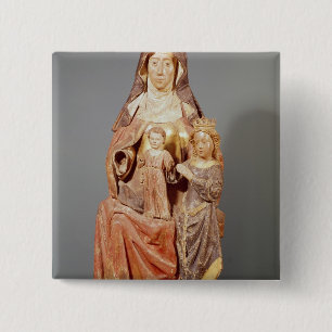 St. Anne, the Virgin and Child, 15 Cm Square Badge