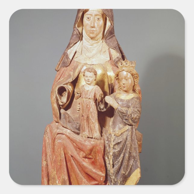 St. Anne, the Virgin and Child, Square Sticker (Front)