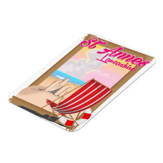 St Annes, Lancashire beach travel poster Magnet