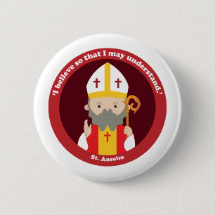 St. Anselm 6 Cm Round Badge