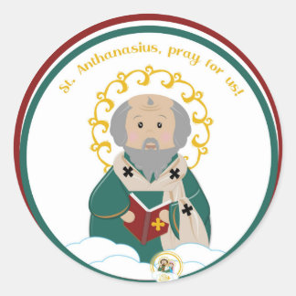 St. Anthanasius Classic Round Sticker