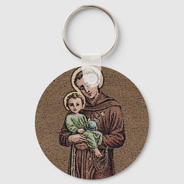 St. Anthony & Baby Jesus Key Ring (Front)