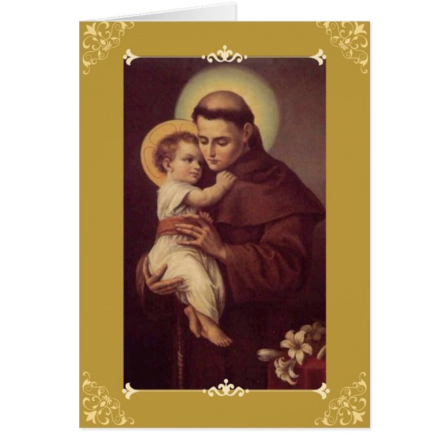 St. Anthony Greeting/Note Card w/prayer (Front)