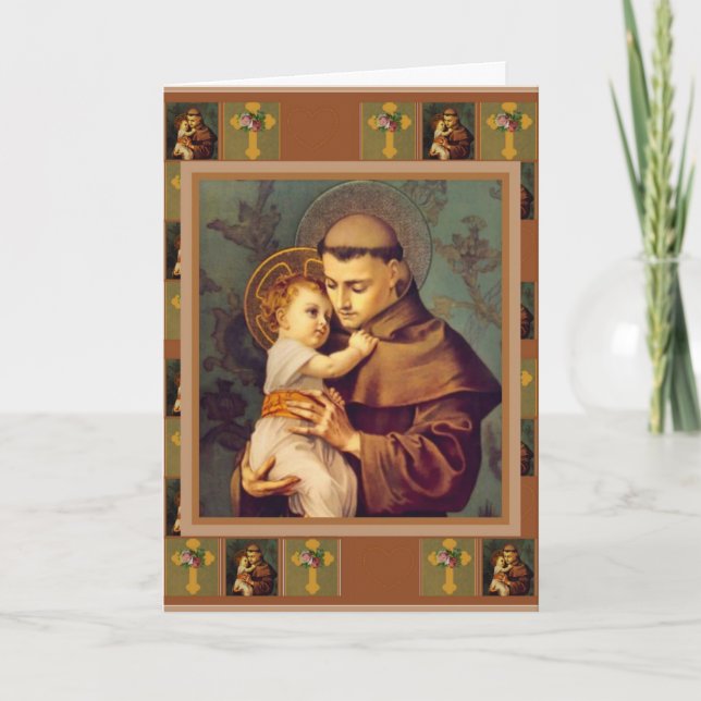 St. Anthony Jesus Catholic Condolence Thank You Card (Front)