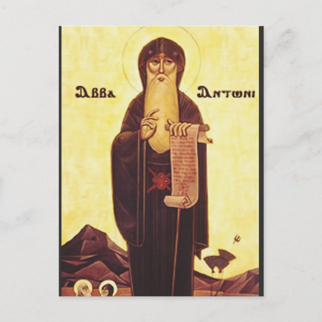 St. Anthony of Egypt The Eternal Ascetic Art Postcard (Front)