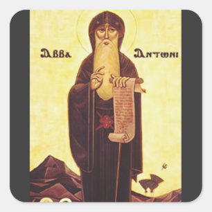St. Anthony of Egypt The Eternal Ascetic Art Square Sticker