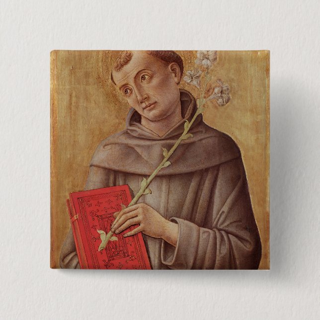 St. Anthony of Padua 15 Cm Square Badge (Front)