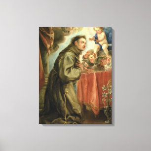 St. Anthony of Padua  adoring the Christ Child Canvas Print
