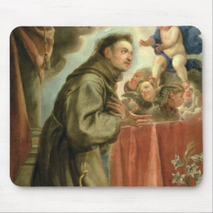 St. Anthony of Padua  adoring the Christ Child Mouse Mat