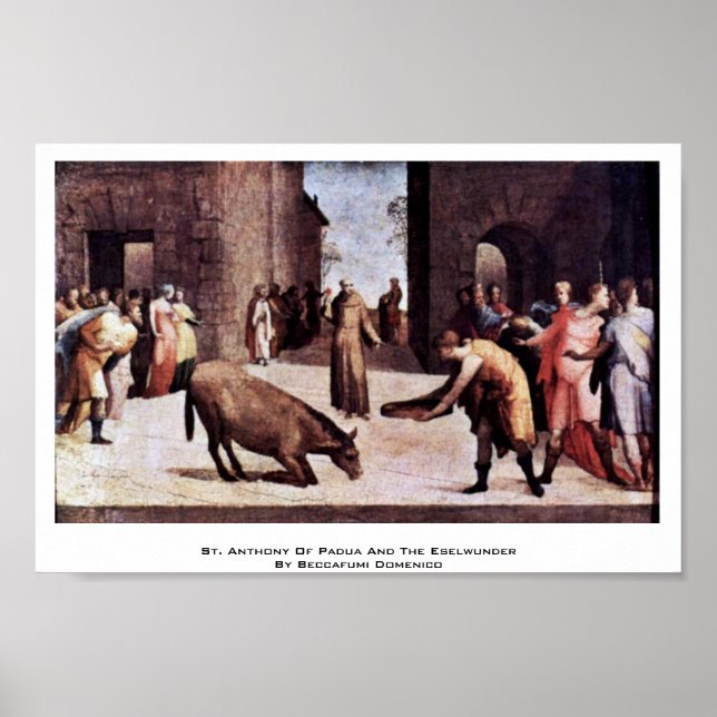 St. Anthony Of Padua And The Eselwunder Poster (Front)