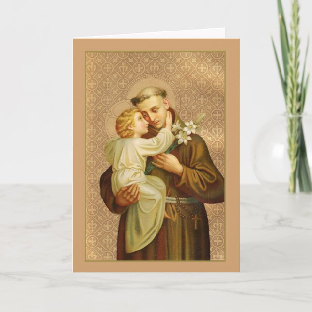 St. Anthony of Padua Baby Jesus Card (Front)