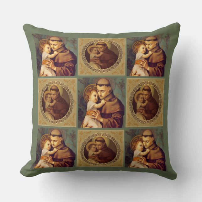 St. Anthony of Padua Baby Jesus Cushion (Front)