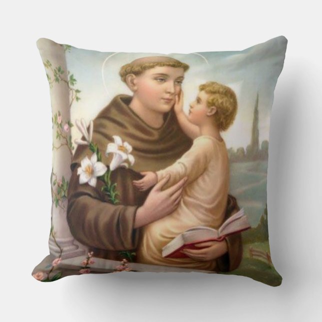 St. Anthony of Padua Baby Jesus Cushion (Front)