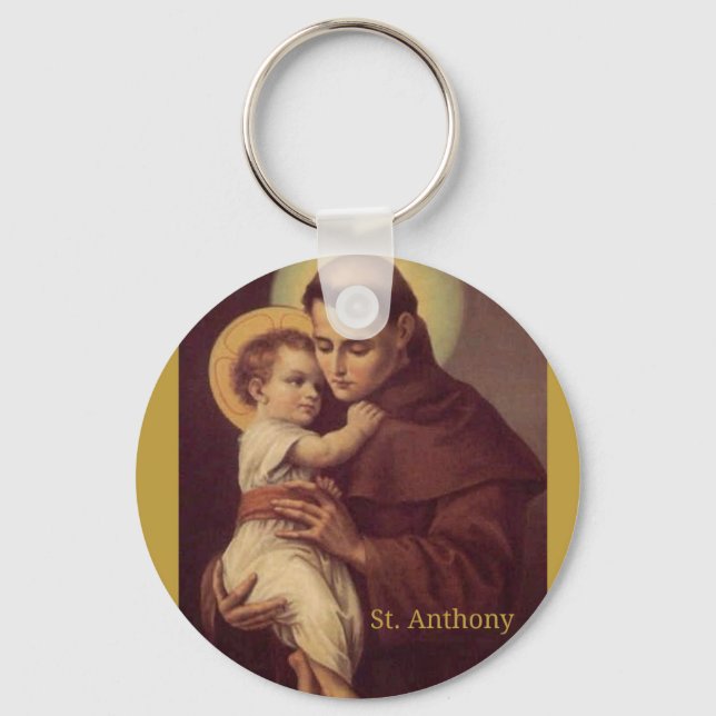 St. Anthony of Padua Baby Jesus Key Ring (Front)