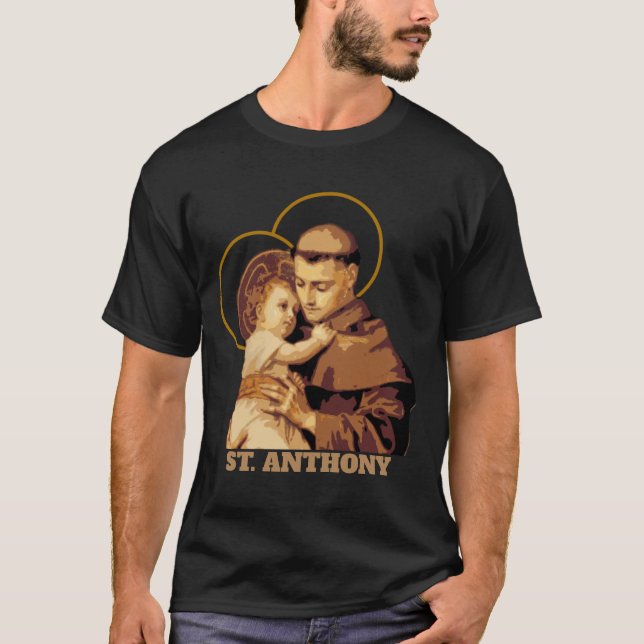 ST. ANTHONY OF PADUA BABY JESUS T-Shirt (Front)