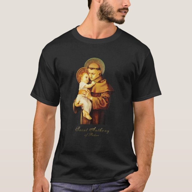 St Anthony of Padua Catholic Saint T Shirt (Front)