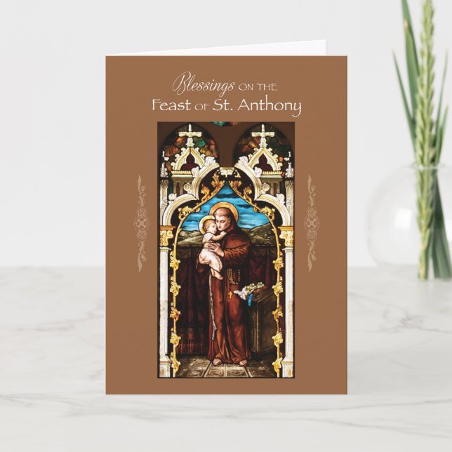 St. Anthony of Padua Feast Day Blessings Card (Front)